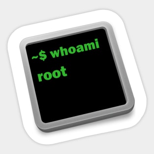 Bash Box Terminal - whoami: root Sticker